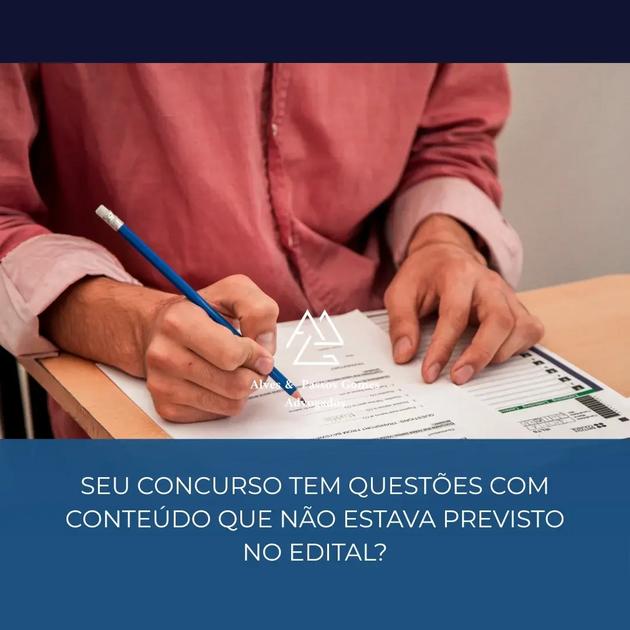 SEU CONCURSO TEM QUESTÕES COM CONTEÚDO QUE NÃO ESTAVA PREVISTO NO EDITAL?