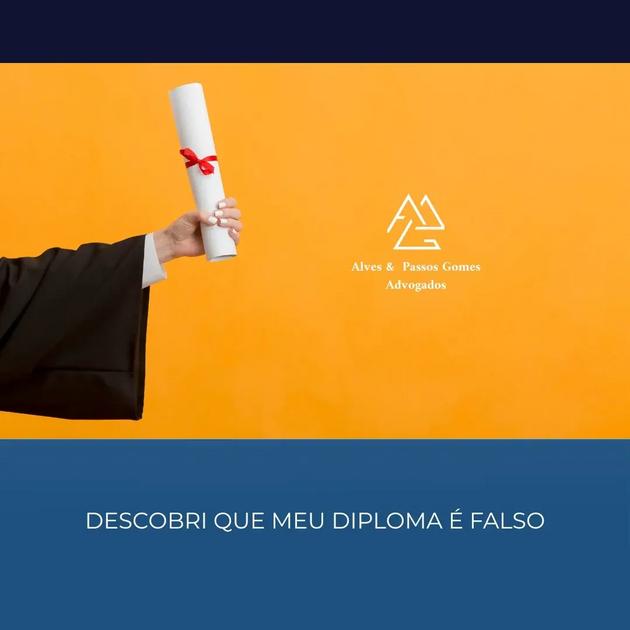 DESCOBRI QUE MEU DIPLOMA É FALSO